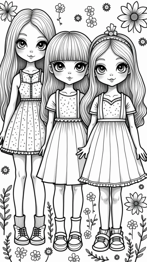 coloring pages doll